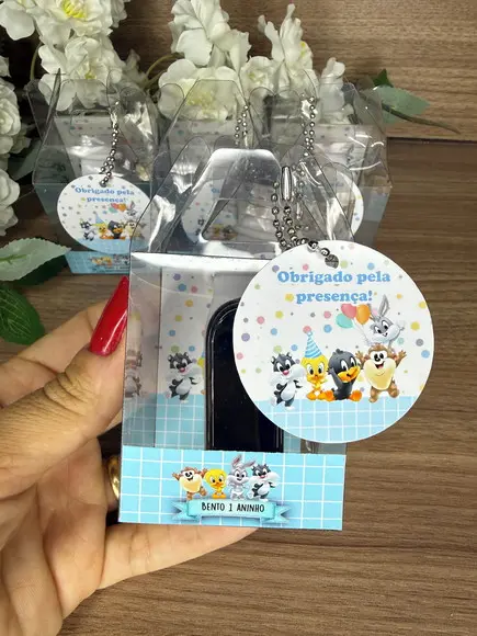 Relógio Infantil com Caixinha Personalizada Baby Loney Tunes