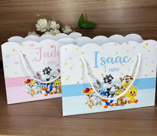Sacola Nuvem Personalizada Baby Looney Tunes