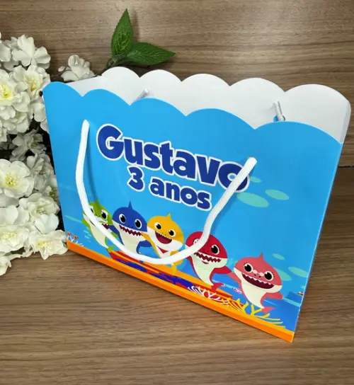 Sacola Nuvem Personalizada Baby Shark