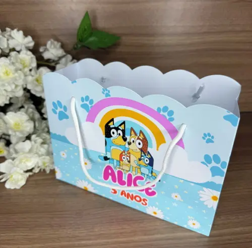 Sacola Nuvem Personalizada Bluey