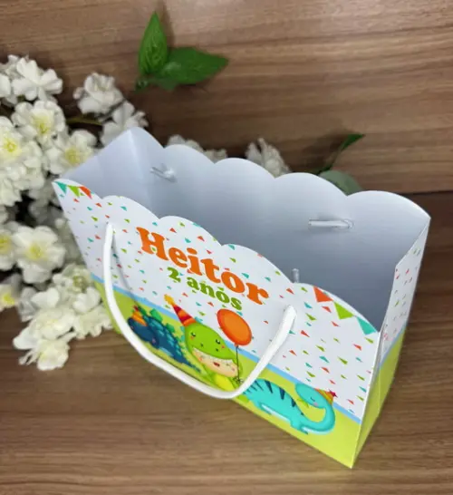 Sacola Nuvem Personalizada Dino Baby