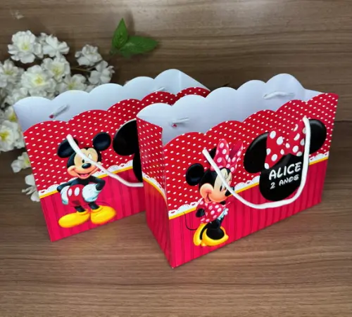 Sacola Nuvem Personalizada Mickey e Minnie