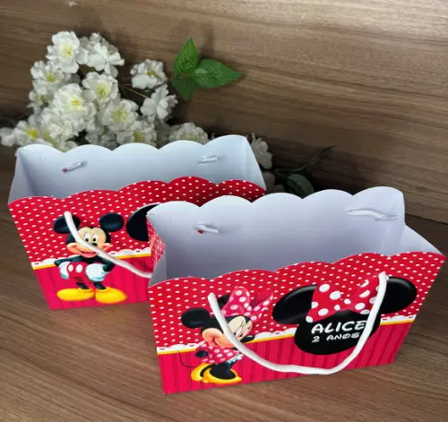 Sacola Nuvem Personalizada Mickey e Minnie