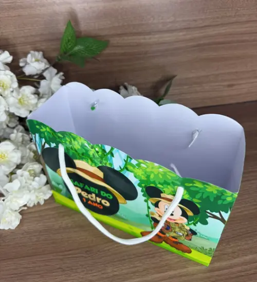 Sacola Nuvem Personalizada Mickey Safari