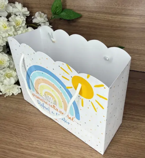 Sacola Nuvem Personalizada Primeira Volta ao Sol