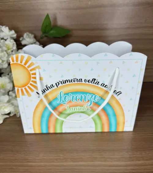 Sacola Nuvem Personalizada Primeira Volta ao Sol