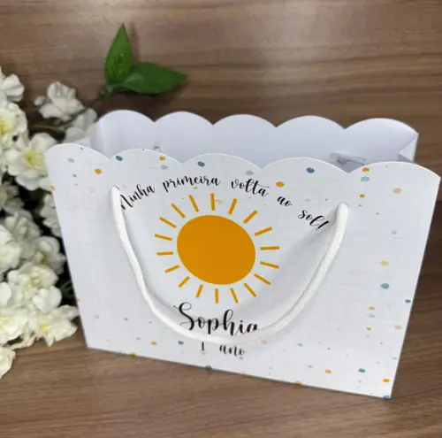 Sacola Nuvem Personalizada Primeira Volta ao Sol