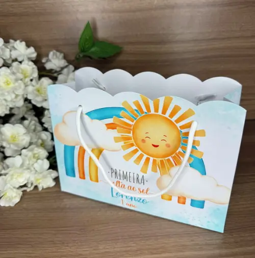 Sacola Nuvem Personalizada Primeira Volta ao Sol
