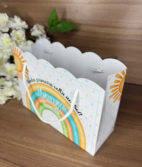 Sacola Nuvem Personalizada Primeira Volta ao Sol