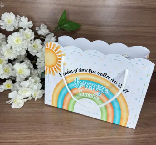 Sacola Nuvem Personalizada Primeira Volta ao Sol