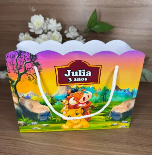 Sacola Nuvem Personalizada Rei Leão