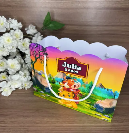 Sacola Nuvem Personalizada Rei Leão