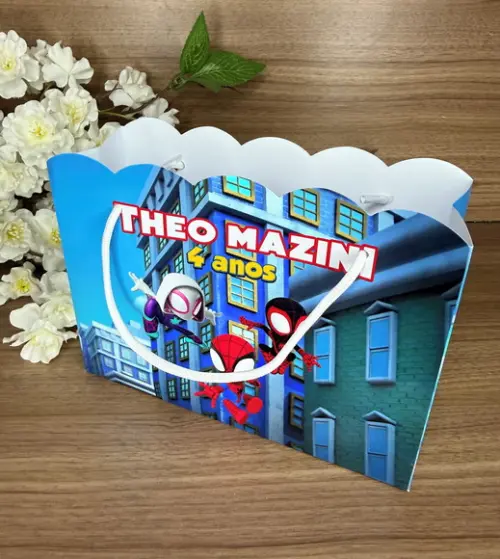 Sacola Nuvem Personalizada Spidey e Seus Amigos