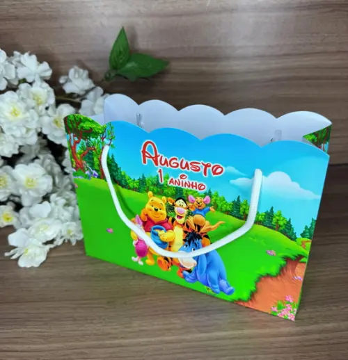 Sacola Nuvem Personalizada Ursinho Pooh