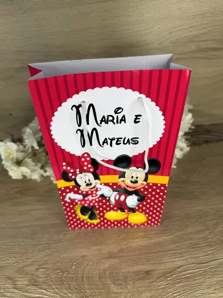 Sacola Personalizada 22x13 Mickey e Minnie