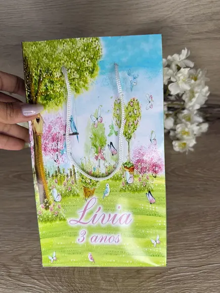 Sacola Personalizada 22x13 Jardim