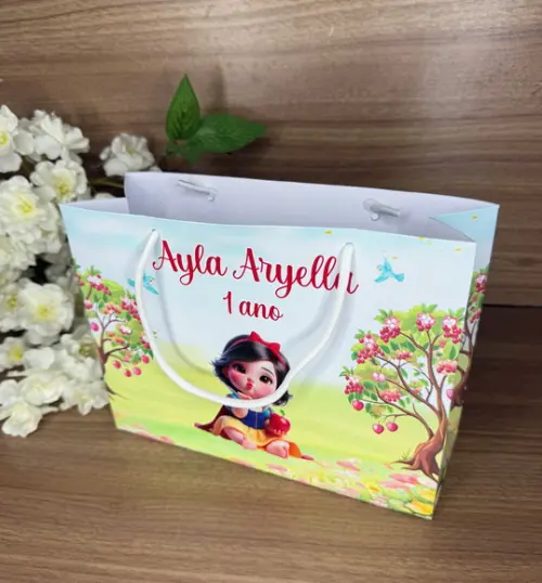 Sacola Personalizada Branca de Neve Cute