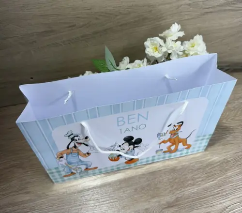 Sacola Personalizada G 27x18 cm (qualquer Tema)
