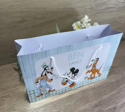 Sacola Personalizada G 27x18 cm (qualquer Tema)