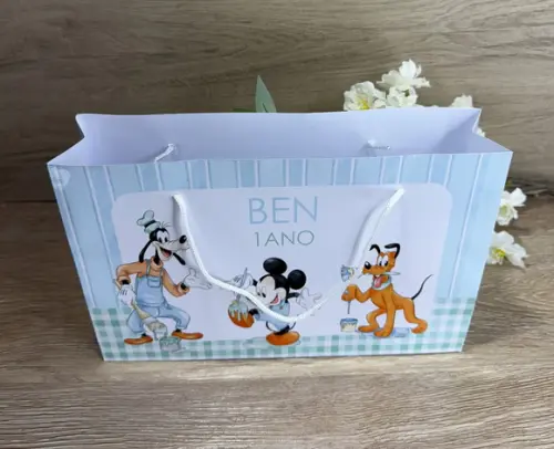 Sacola Personalizada G 27x18 cm (qualquer Tema)