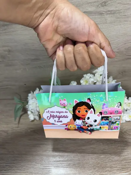Sacolinha Personalizada 15x11 Casa Mágica da Gaby