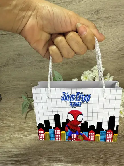 Sacolinha Personalizada 15x11 Homem Aranha Cute