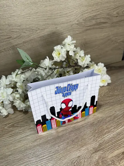 Sacolinha Personalizada 15x11 Homem Aranha Cute