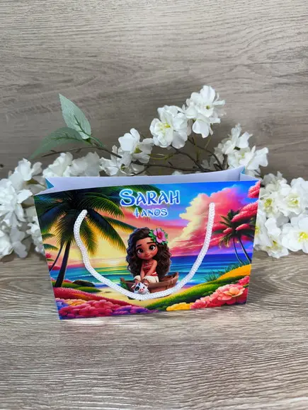 Sacolinha Personalizada 15x11 Moana Cute