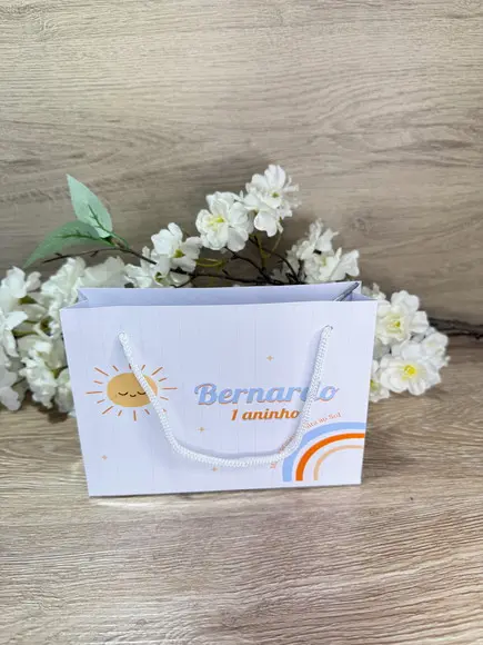 Sacolinha Personalizada 15x11 Primeira Volta ao Sol