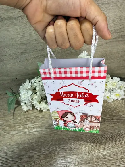 Sacolinha Personalizada 17x10 Chapeuzinho Vermelho