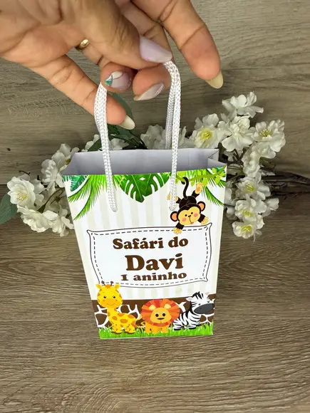 Sacolinha Personalizada 17x10 Safari