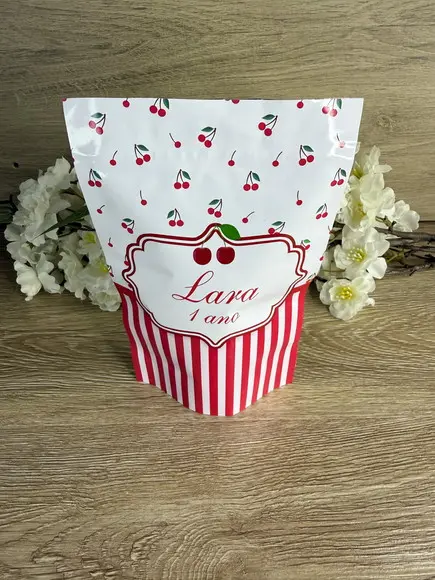Saquinho Zip Lock Personalizado 19x12 Cereja