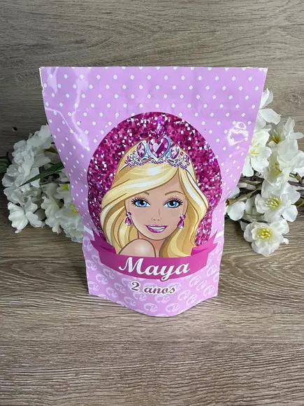 Saquinho Zip Lock Personalizado 19x12 Barbie