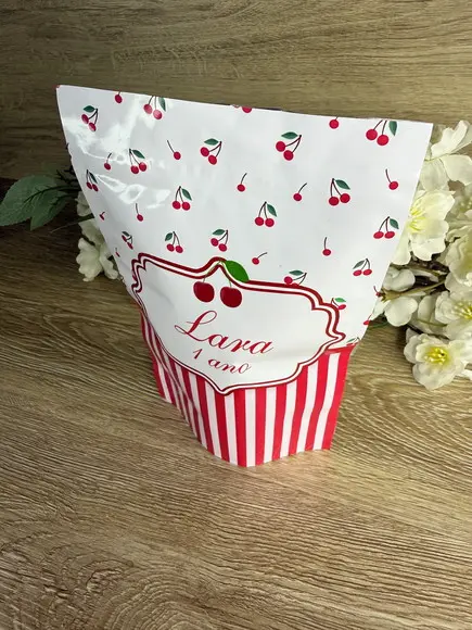 Saquinho Zip Lock Personalizado 19x12 Cereja