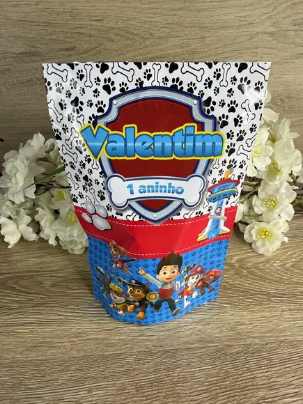 Saquinho Zip Lock Personalizado 19x12 Patrulha Canina