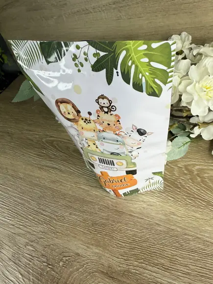 Saquinho Zip Lock Personalizado 19x12 Safari