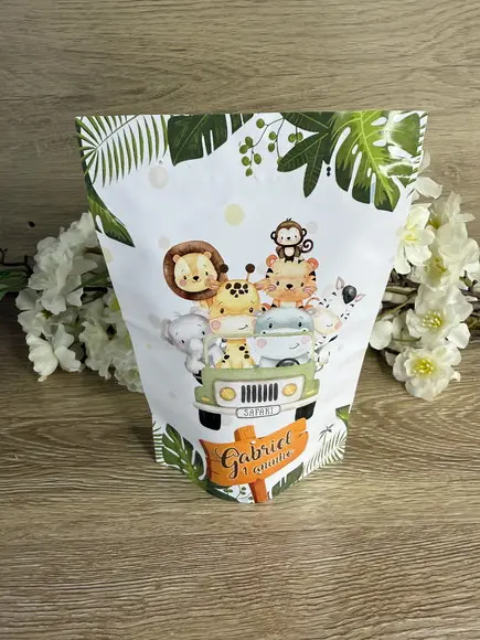 Saquinho Zip Lock Personalizado 19x12 Safari