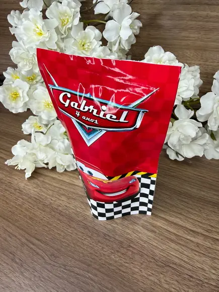Saquinho Zip Lock Personalizado Carros 15x10