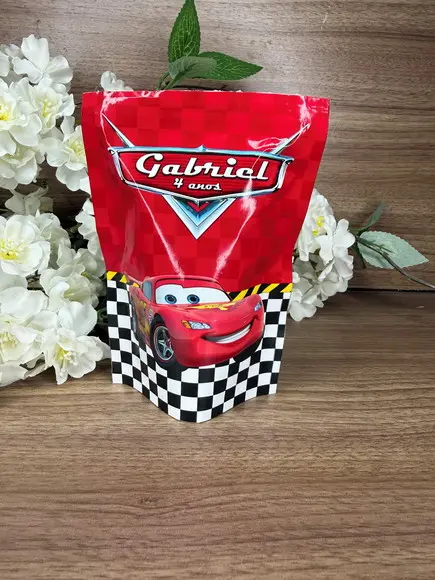 Saquinho Zip Lock Personalizado Carros 15x10