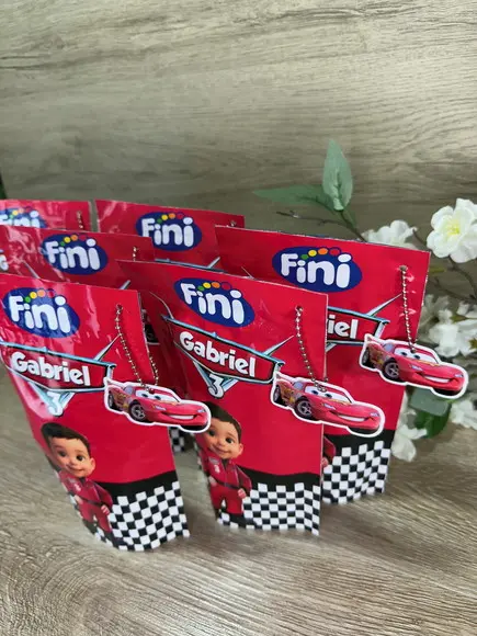 Saquinho Zip Lock Personalizado Carros com Tag 19x12
