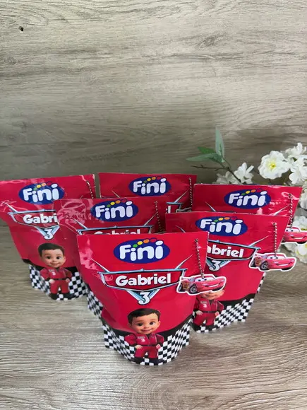 Saquinho Zip Lock Personalizado Carros com Tag 19x12
