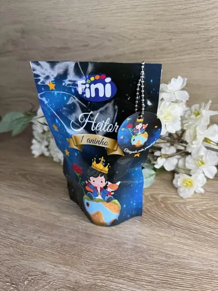 Saquinho Zip Lock Personalizado Frozen com Tag 19x12