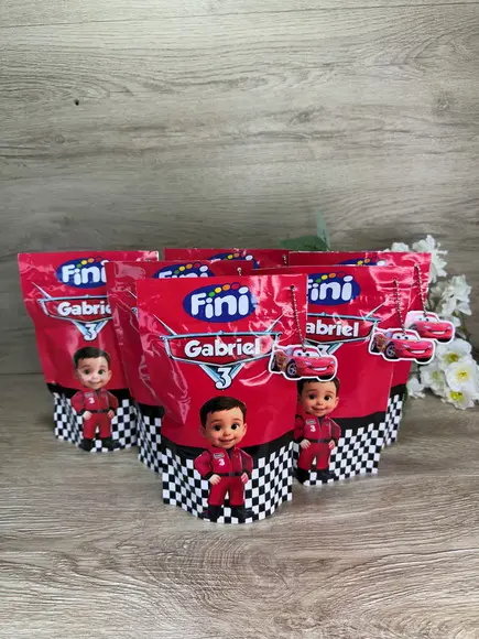 Saquinho Zip Lock Personalizado Carros com Tag 19x12