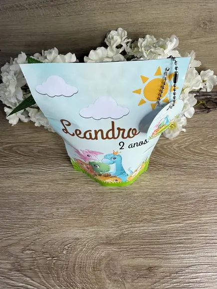 Saquinho Zip Lock Personalizado Super Mário com Tag 19x12