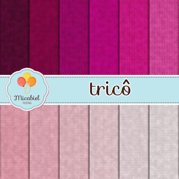 Papel Digital - Tricô (rosa) 1