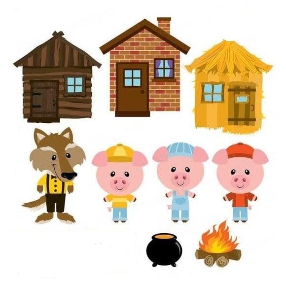 Clipart - Três Porquinhos 2
