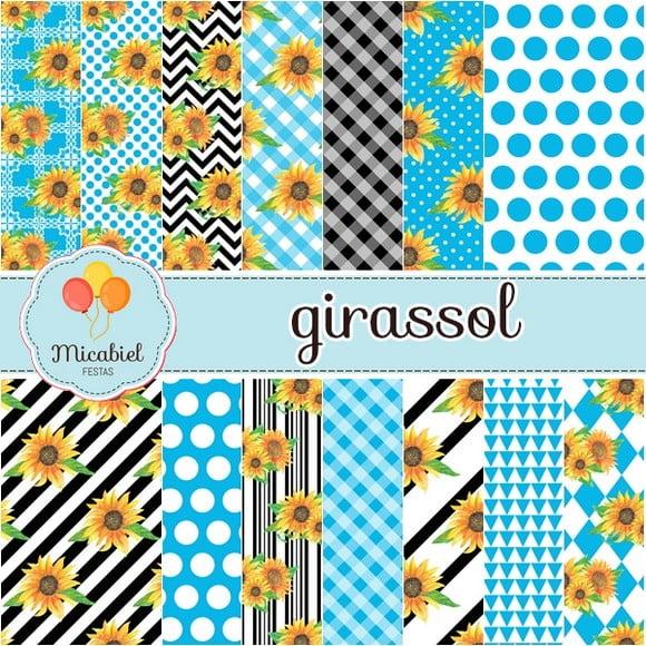 Papel Digital - Girassol 1