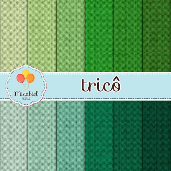 Papel Digital - Tricô (verde) 1