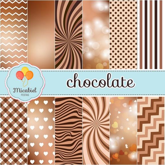 Papel Digital - Chocolate 1