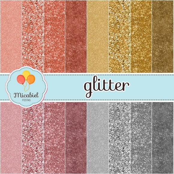 Papel Digital - Glitter (metais) 1